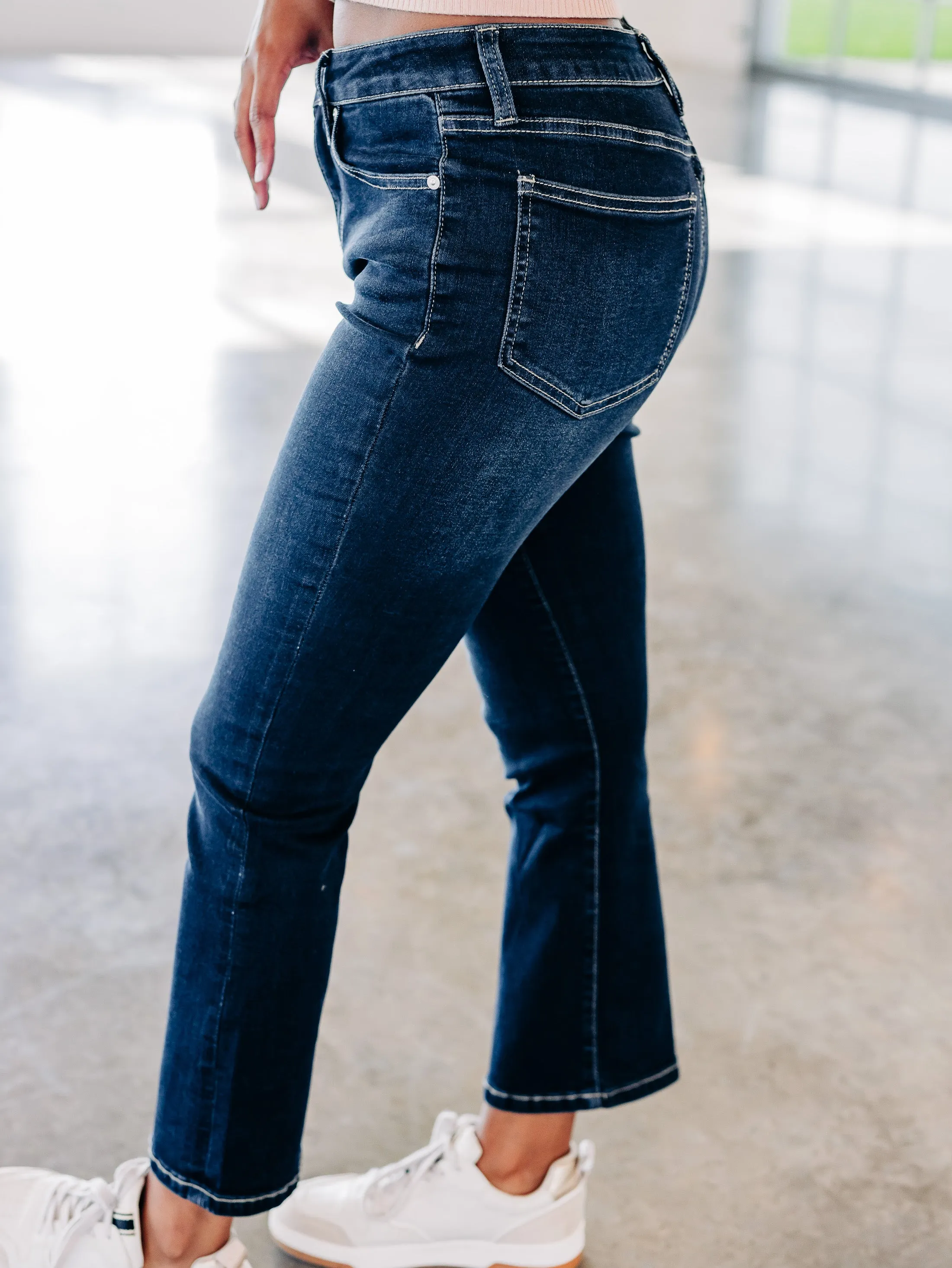 Ashley High Rise Crop Bootcut Denim