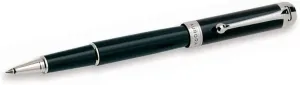 Aurora Talentum Finesse Black w/ Chrome Trim Medium Point Rollerball Pen - AU-D73N