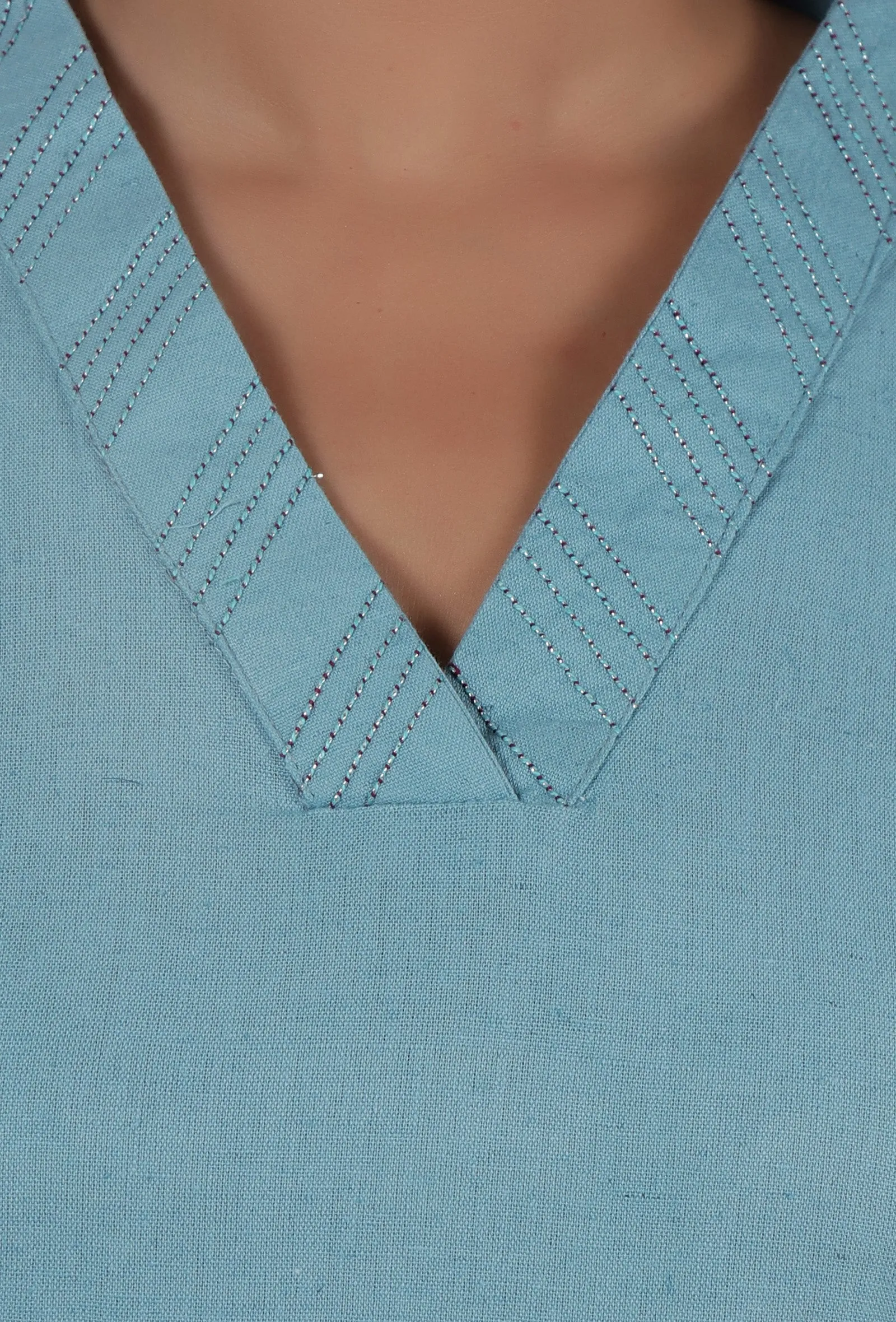 Blue Cotton Kurta