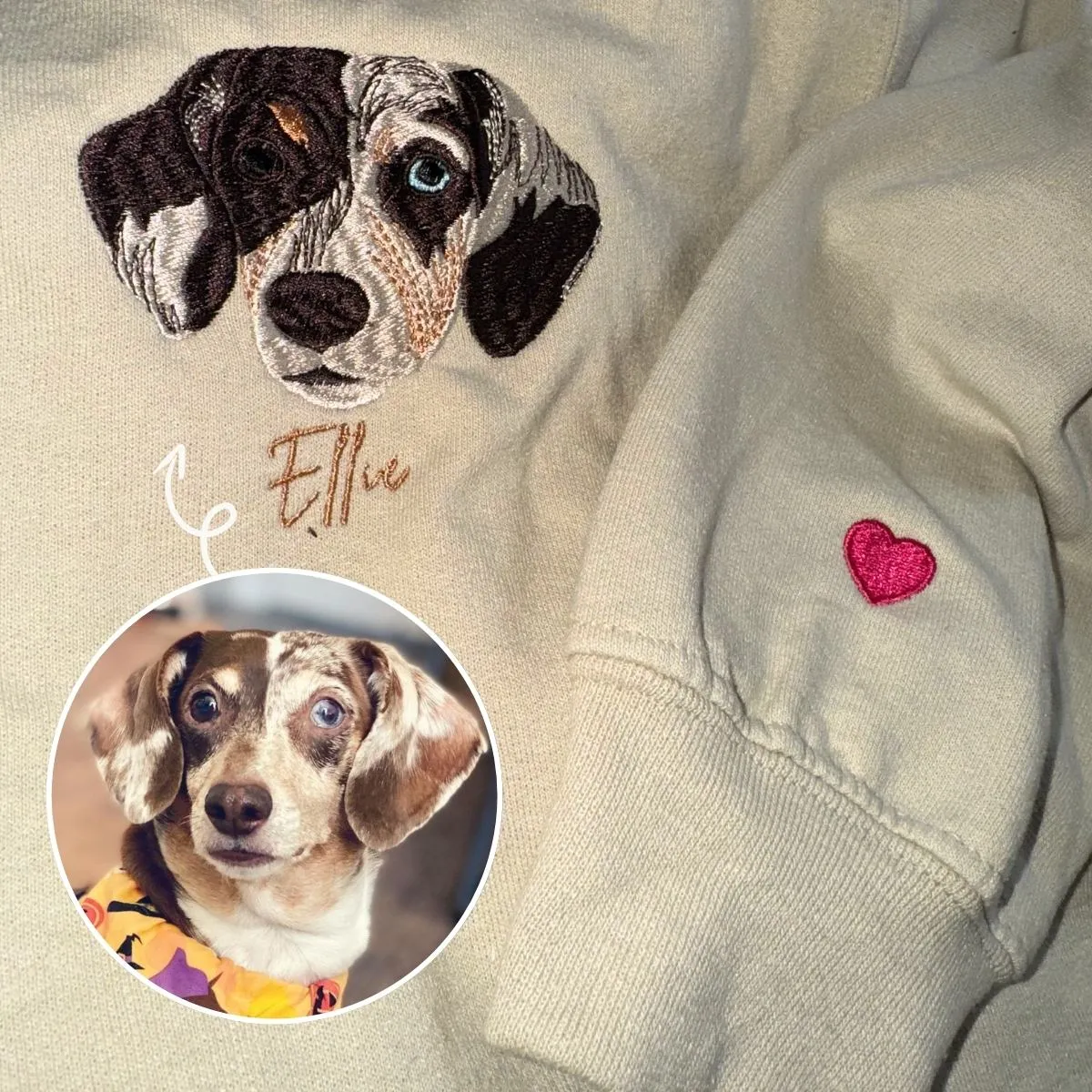 Boston Terrier Sweatshirt or Hoodie, Custom Embroidered Gift from Photo Name