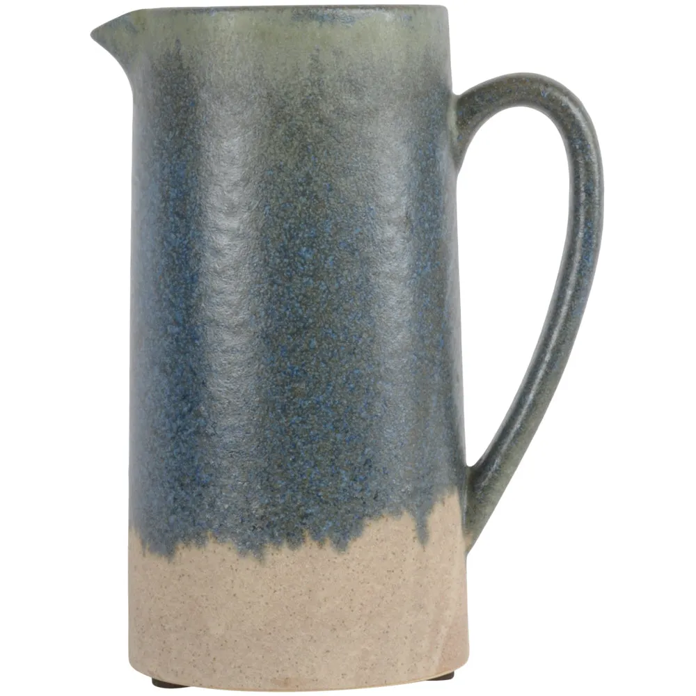 Ceramic Blue Green Dipped Jug