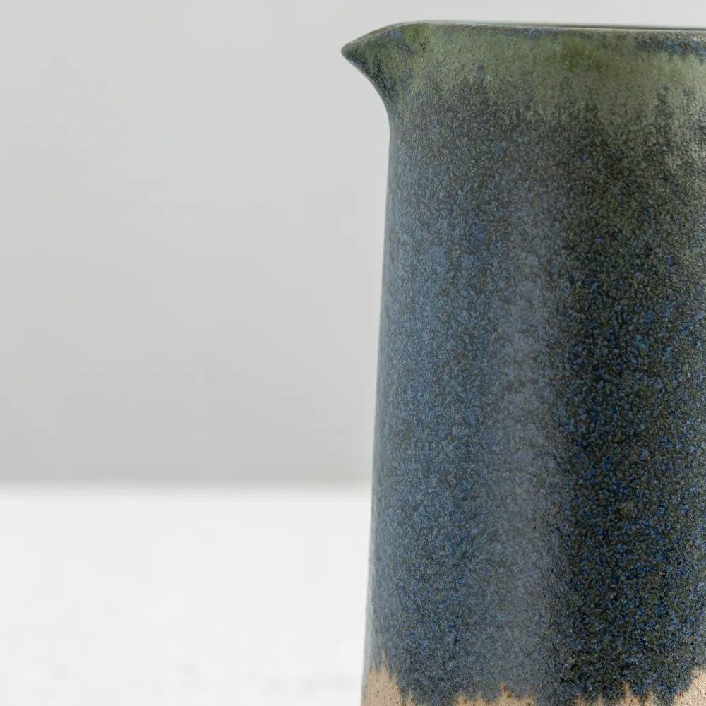 Ceramic Blue Green Dipped Jug