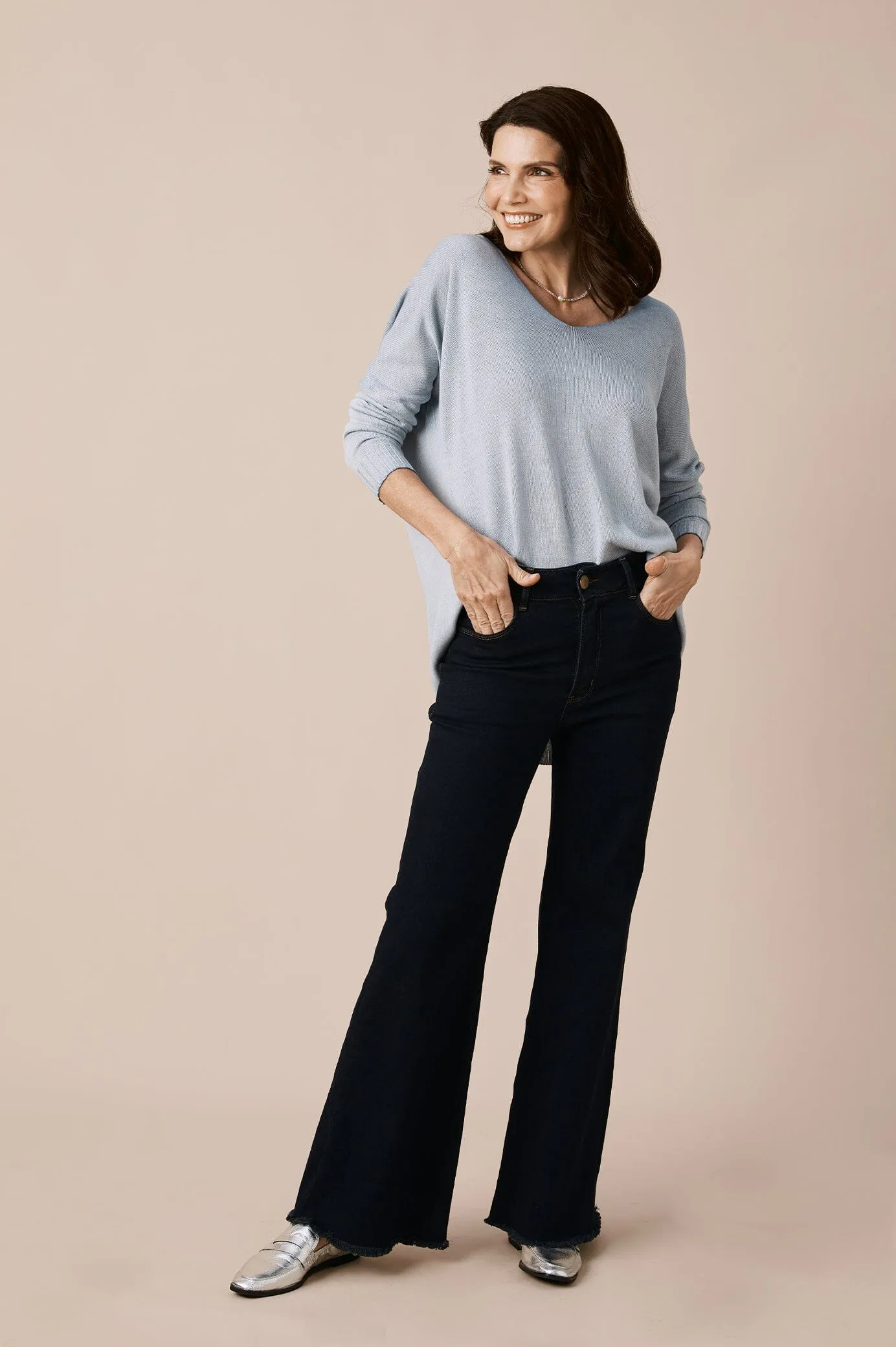 Colette Wide Leg Dark Denim Jeans