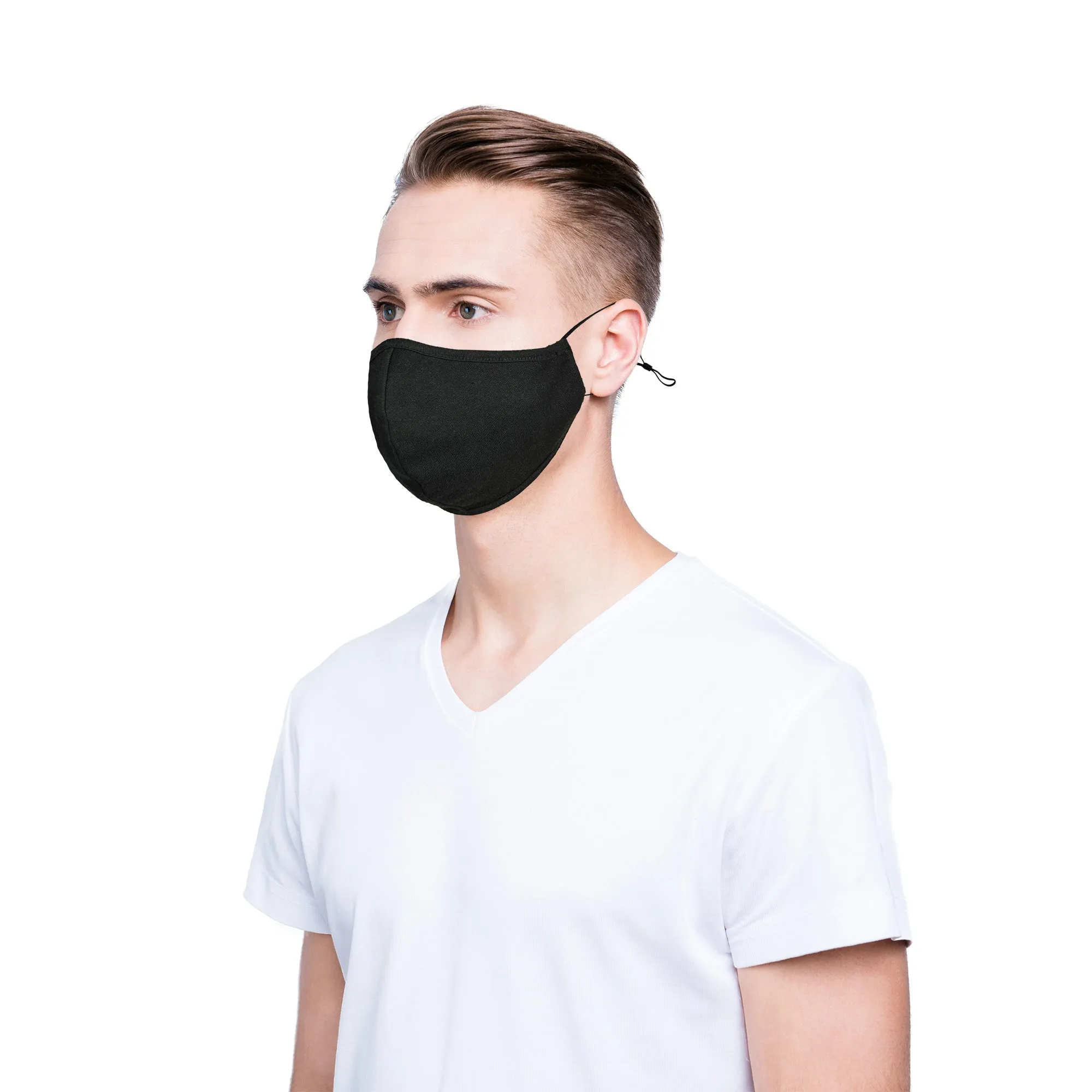 DALIX Cloth Face Mask Reuseable Washable Made in USA - S-M, L-XL Size (20 Pack)