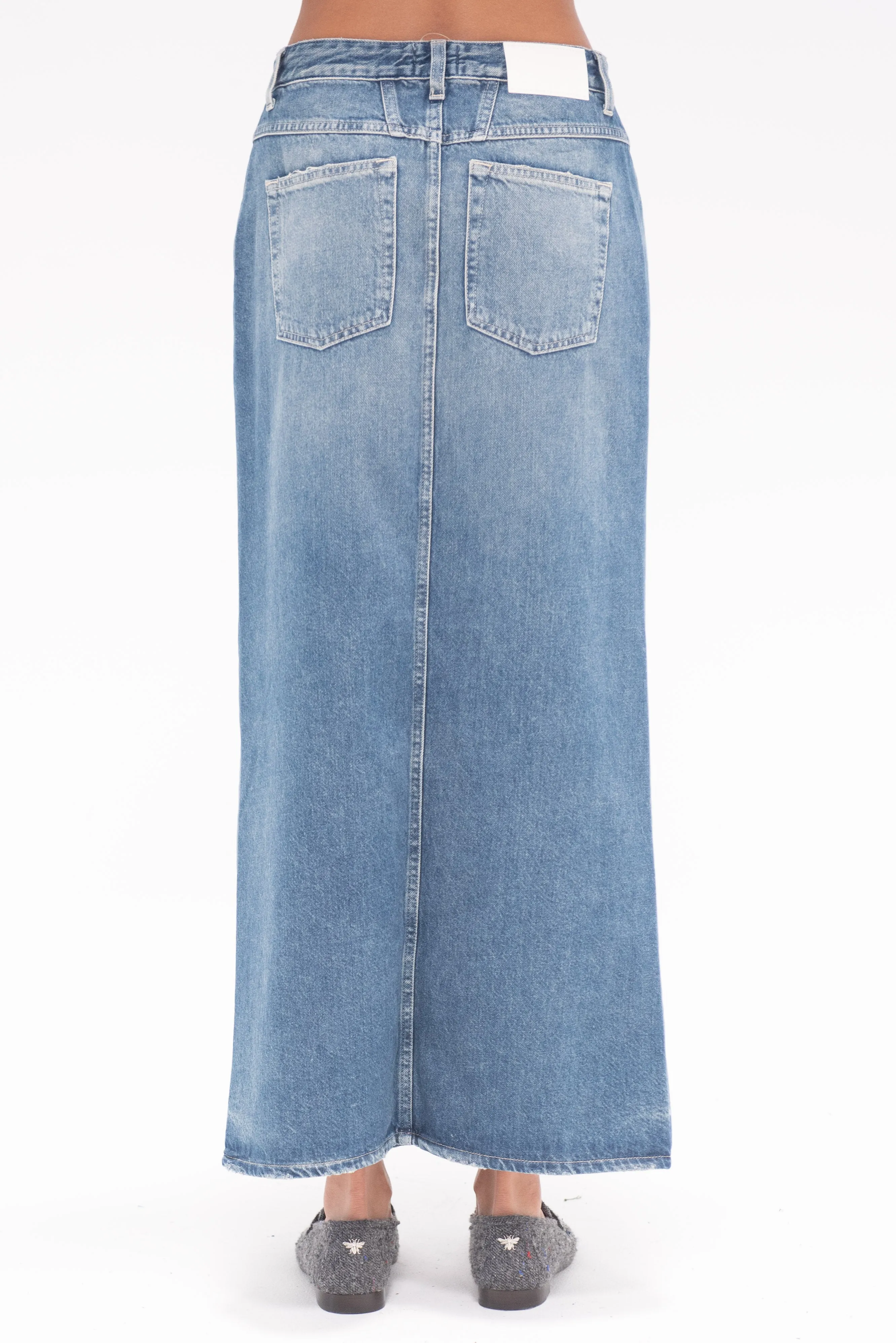 Denim Skirt, Dark Blue