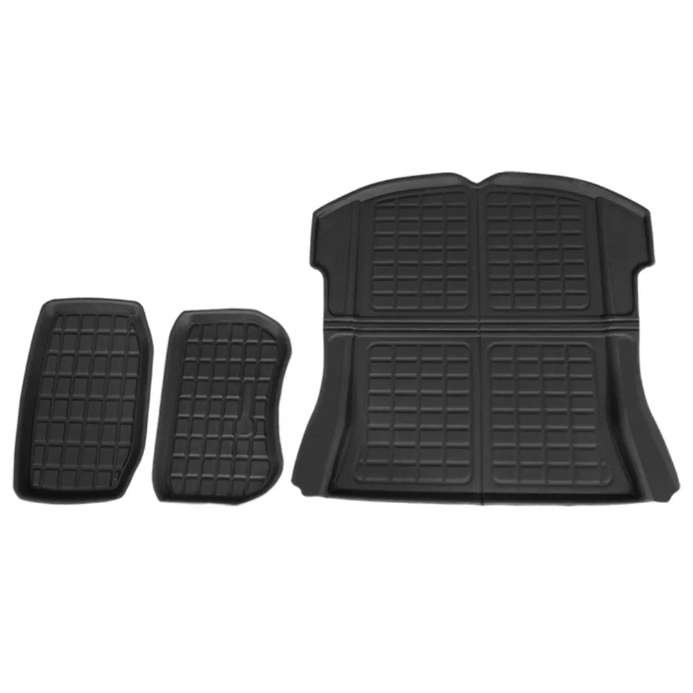 Durable Rubber Cargo Trunk Mats Set for Tesla Model 3