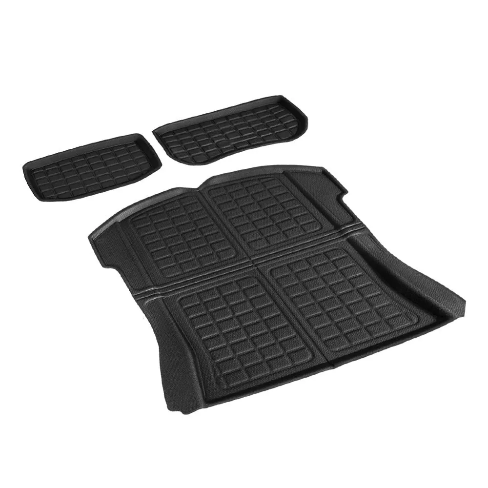 Durable Rubber Cargo Trunk Mats Set for Tesla Model 3