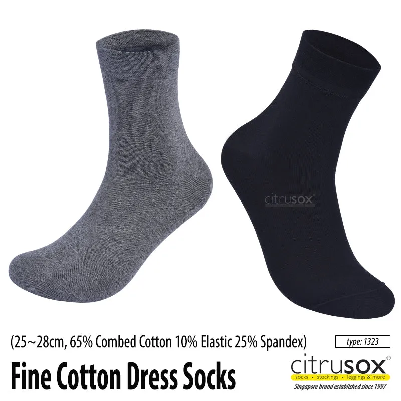 Fine Cotton Dress Crew Socks