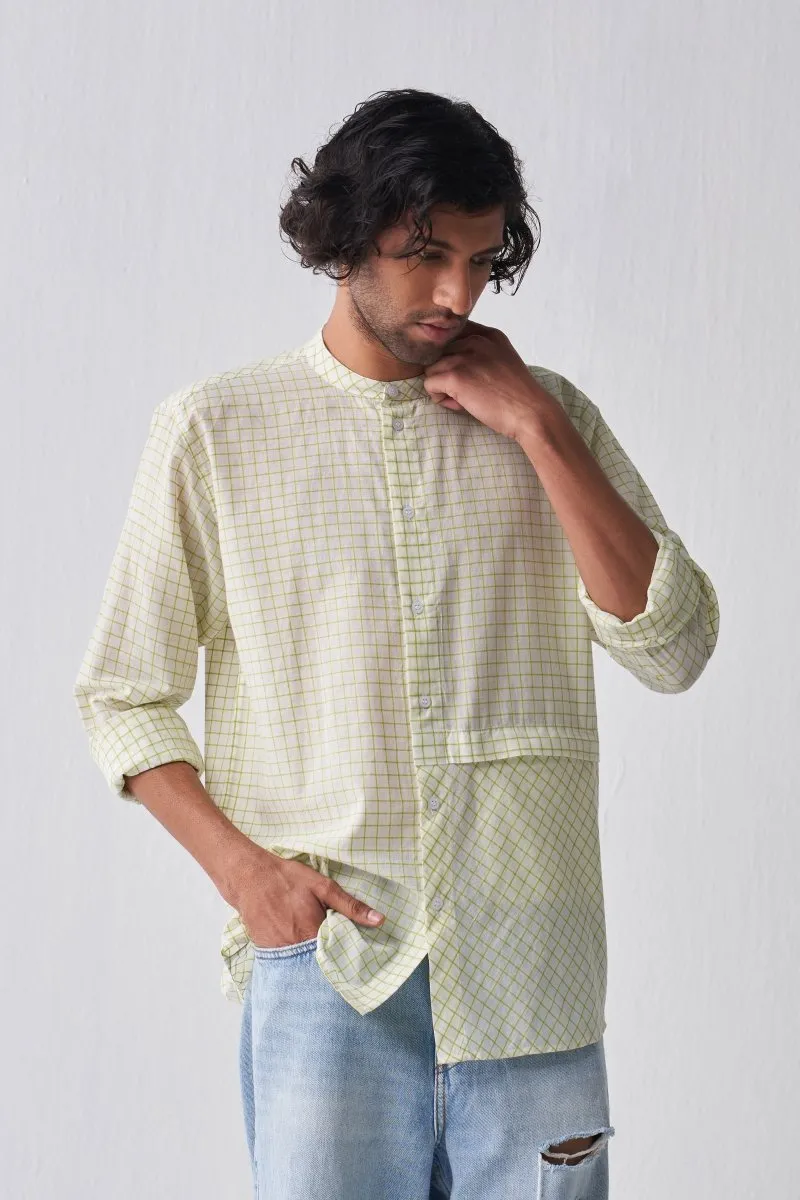 Front Pocket Shirt - Lime Check