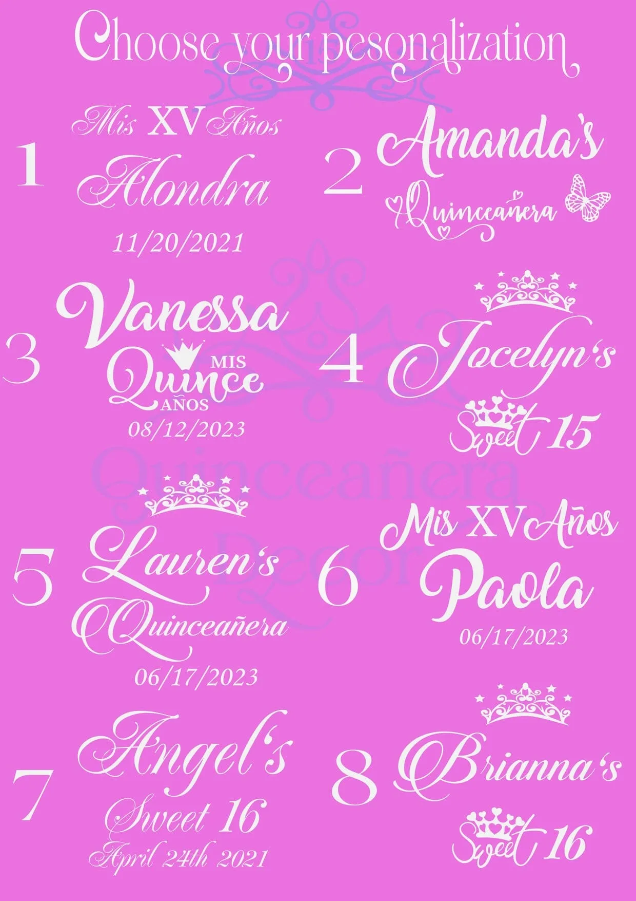 Green quinceanera guest book