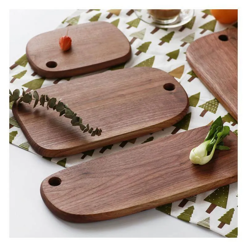 Japanese-style Walnut/Beech special-shaped Solid Wood Cutting Board