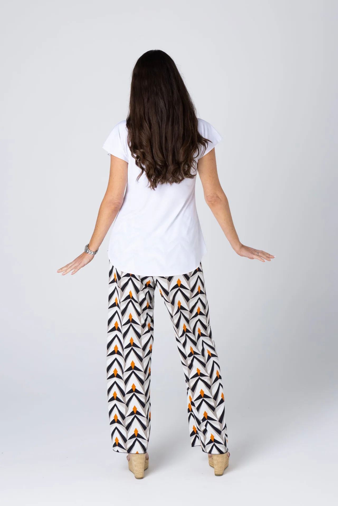 Jewel Wide Leg Jersey Palazzo Pants