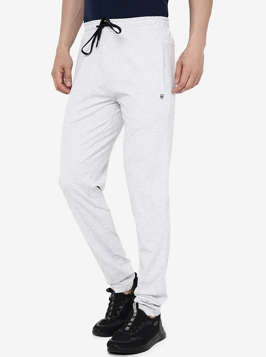 Light Grey Solid Slim Fit Track Pant | JadeBlue