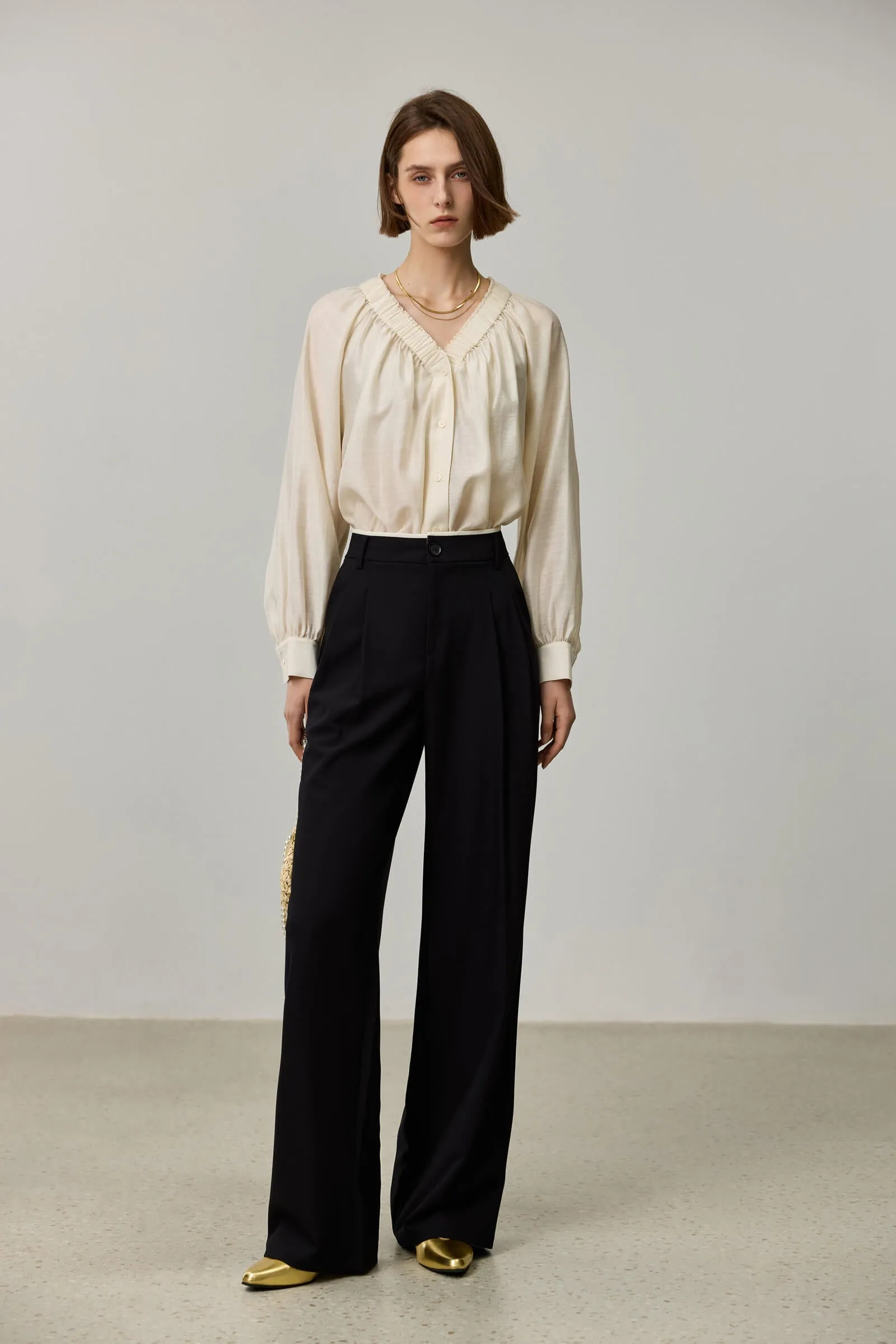 LILY Flowing Wide-Leg Casual Pants