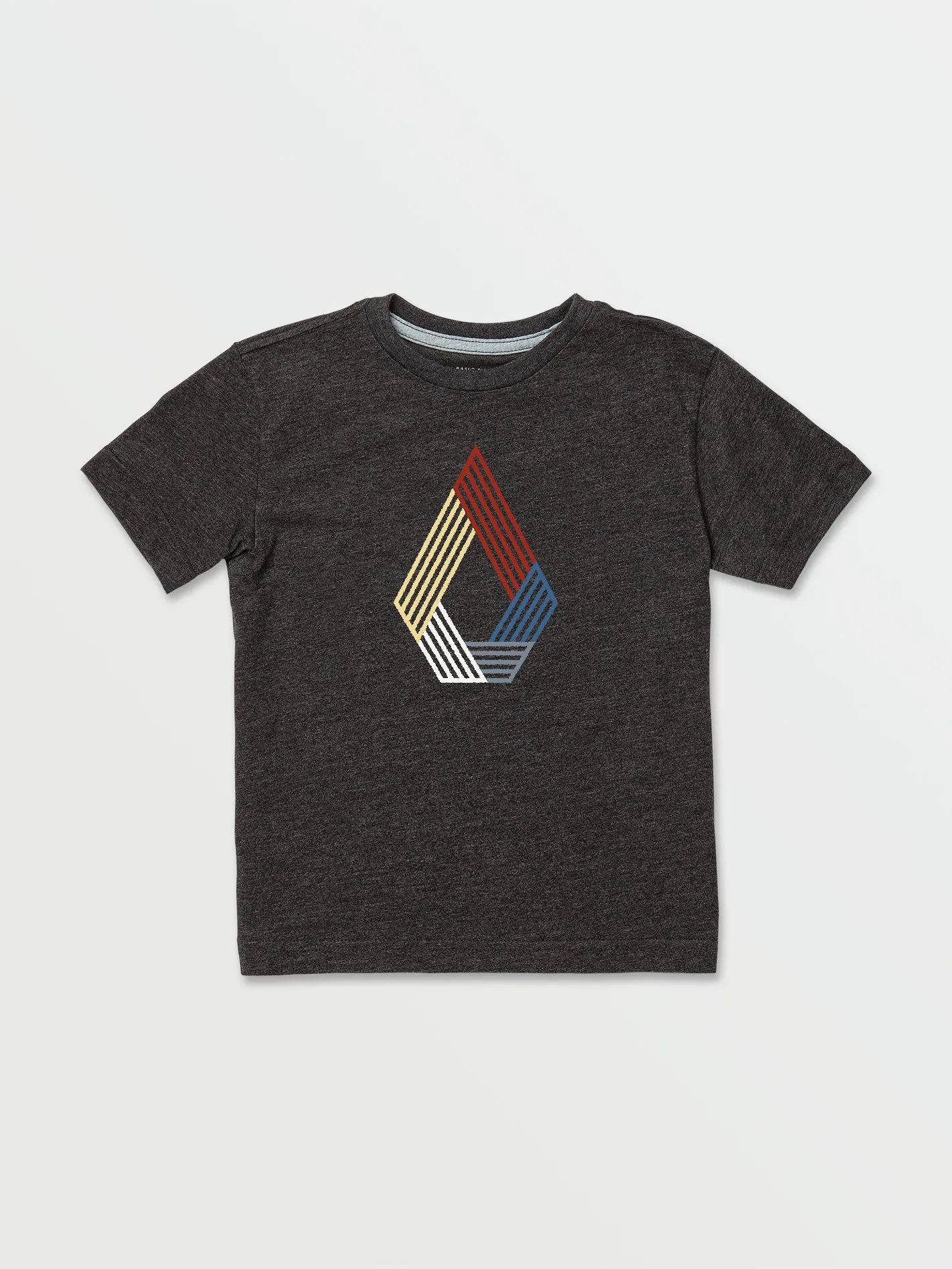 Little Boys Volcom Says Short Sleeve Tee - Heather Black