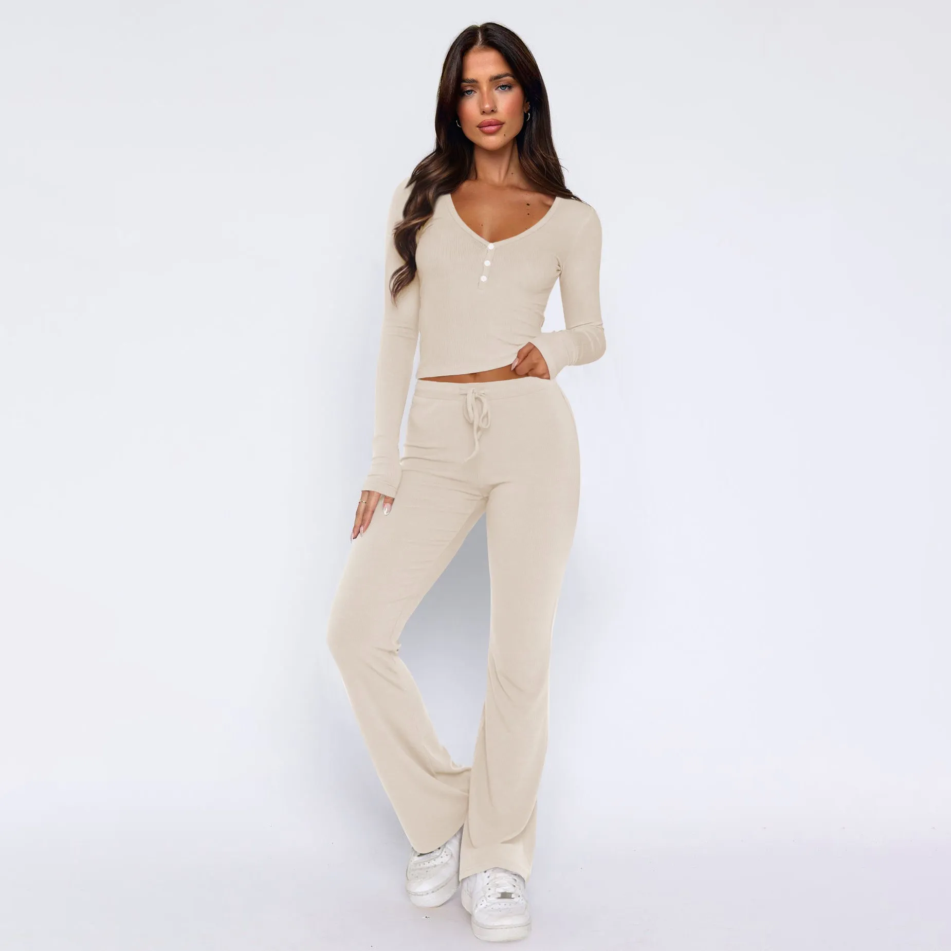 Long Sleeve Shirt and Pants Two Piece Set