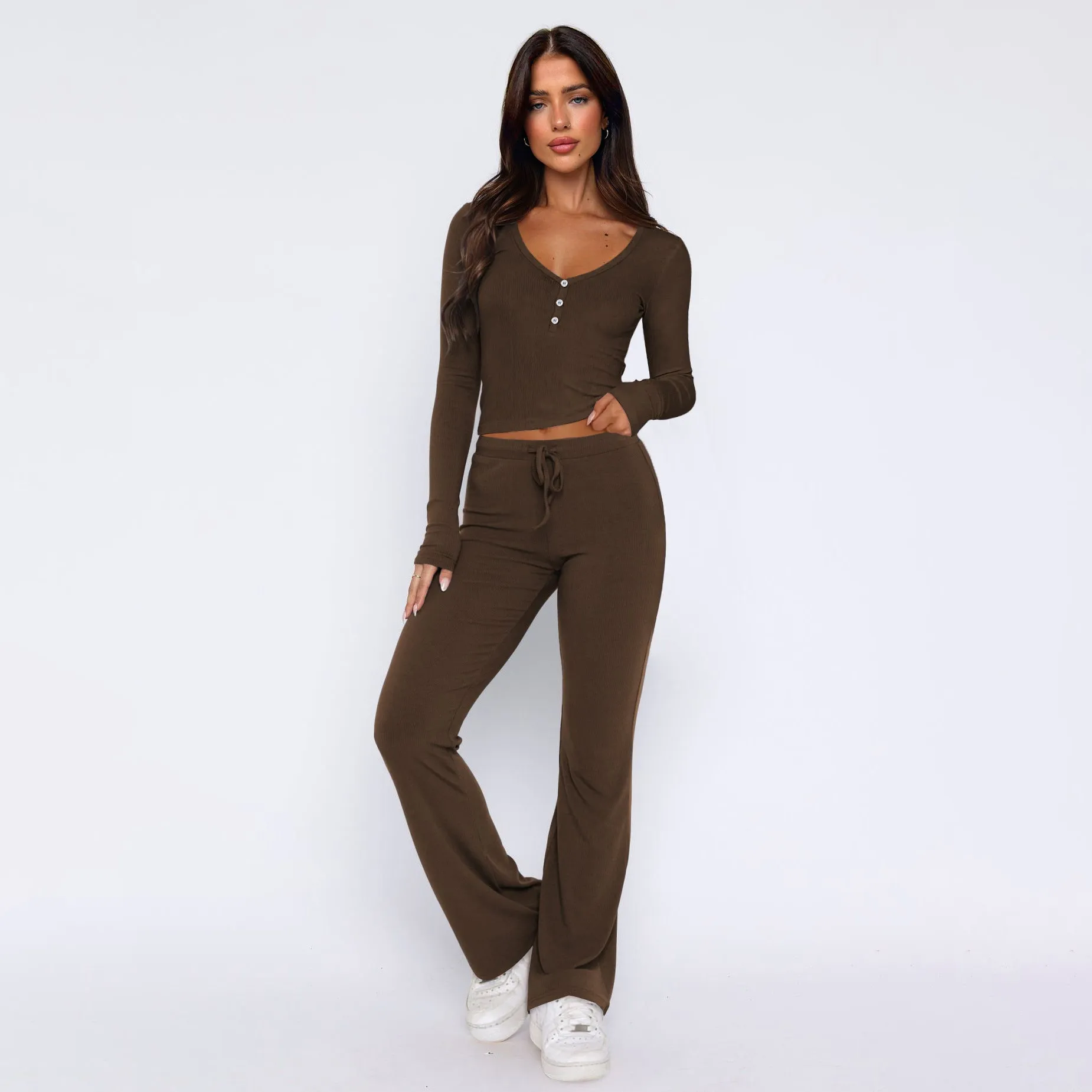 Long Sleeve Shirt and Pants Two Piece Set