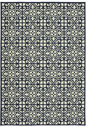 Marina 5927B Ivory Navy Rug