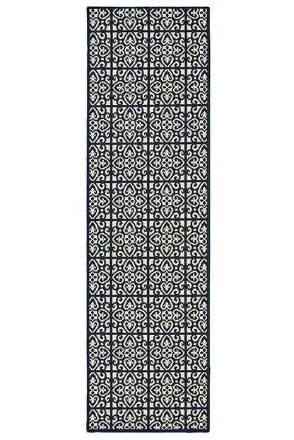 Marina 5927B Ivory Navy Rug