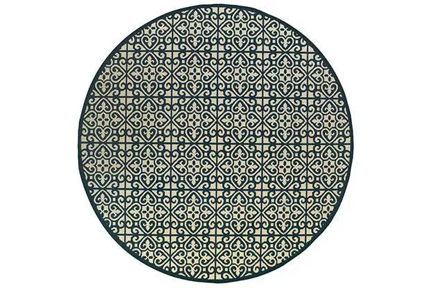 Marina 5927B Ivory Navy Rug