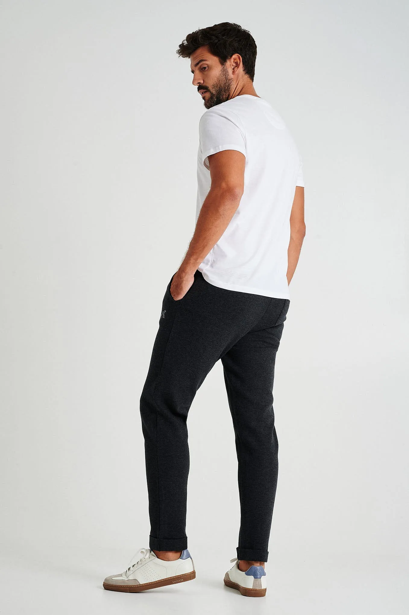 Men's sportswear trousers from organic cotton capsule collection