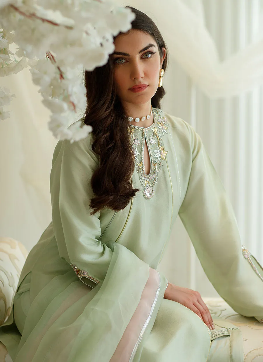 Mint Foil Shirt and Dupatta