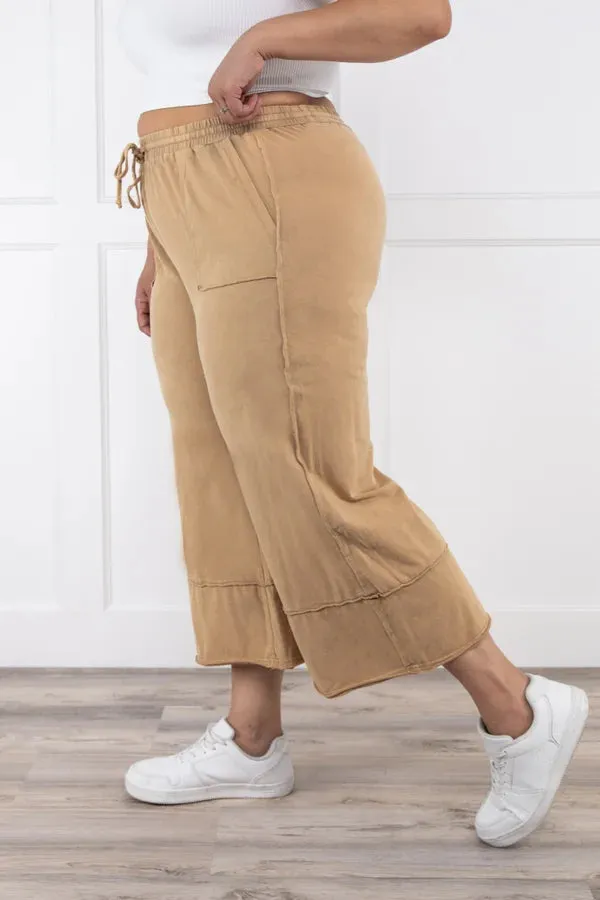 Miss Me Wide Leg Cropped Pants