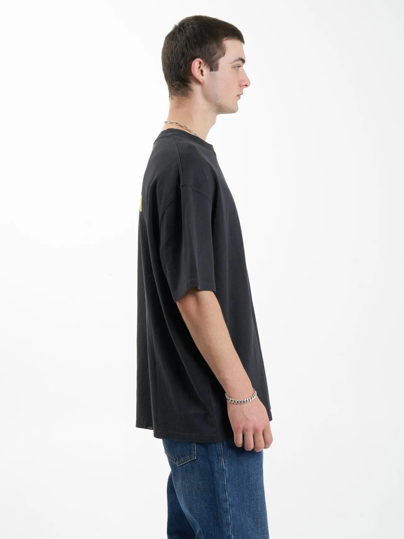 Modern Spiritualism Box Fit Oversize Tee - Washed Black