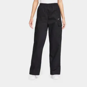 NSW Woven Wide Leg Cargo Womens Pants (Black)