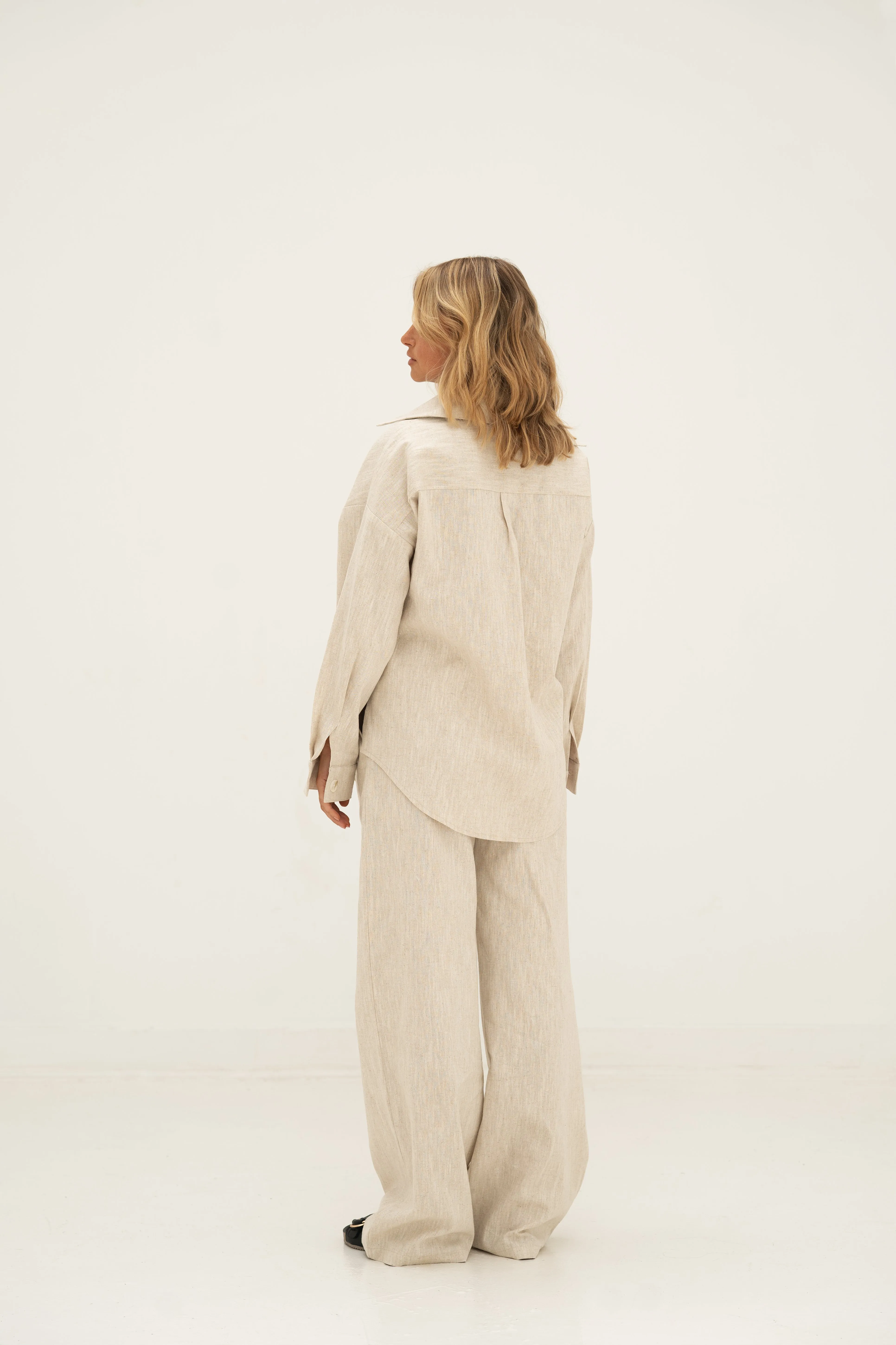 oli linen pants beige