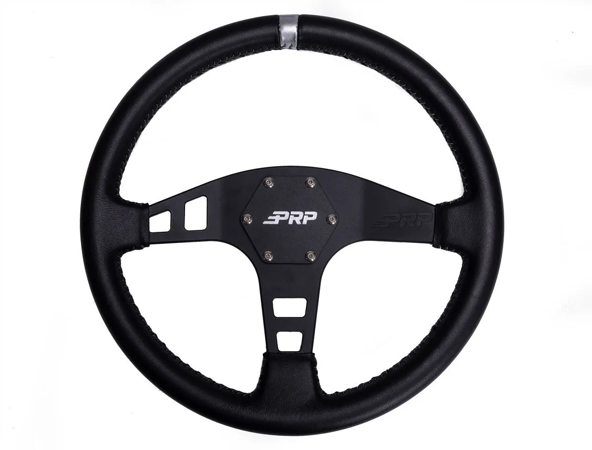 PRP Flat Leather Steering Wheel