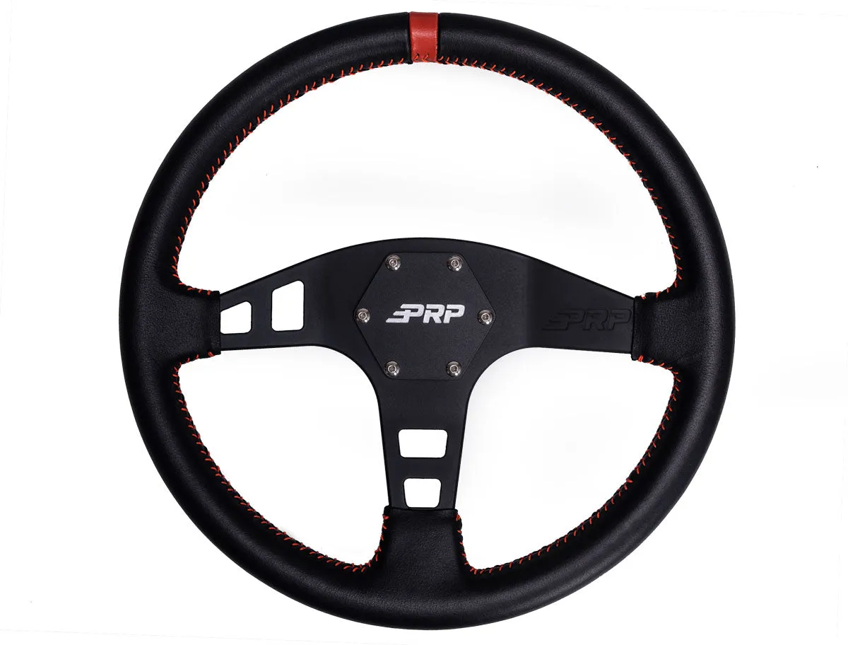 PRP Flat Leather Steering Wheel