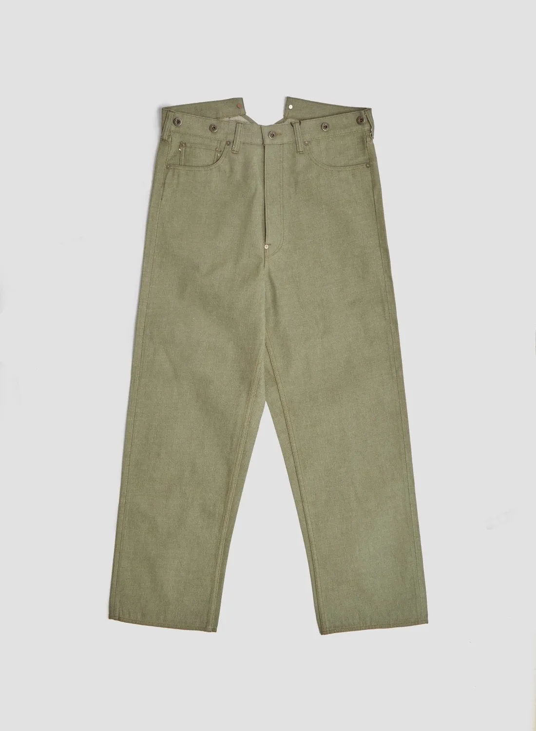 Railman Denim Pant in Green