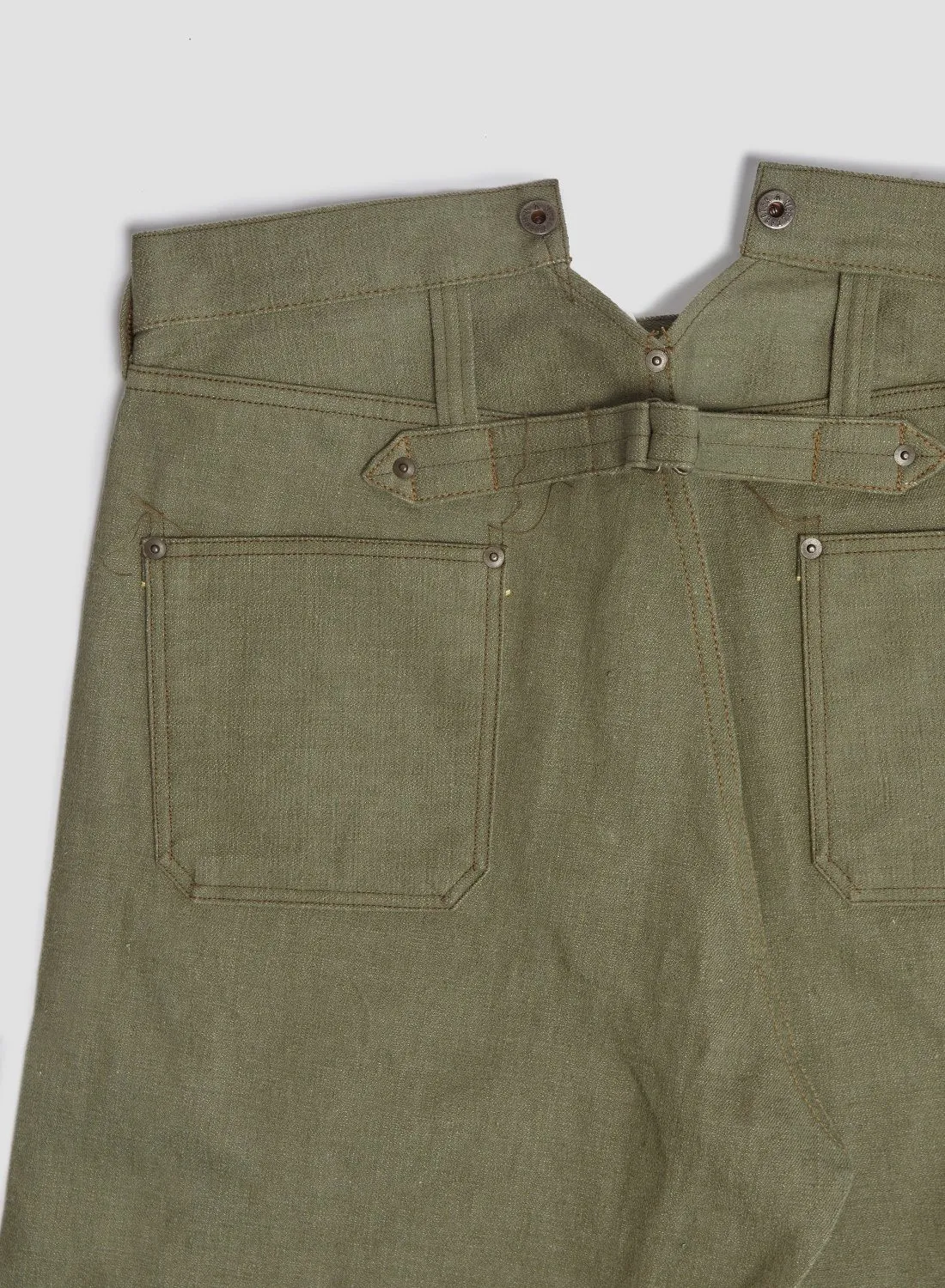 Railman Denim Pant in Green