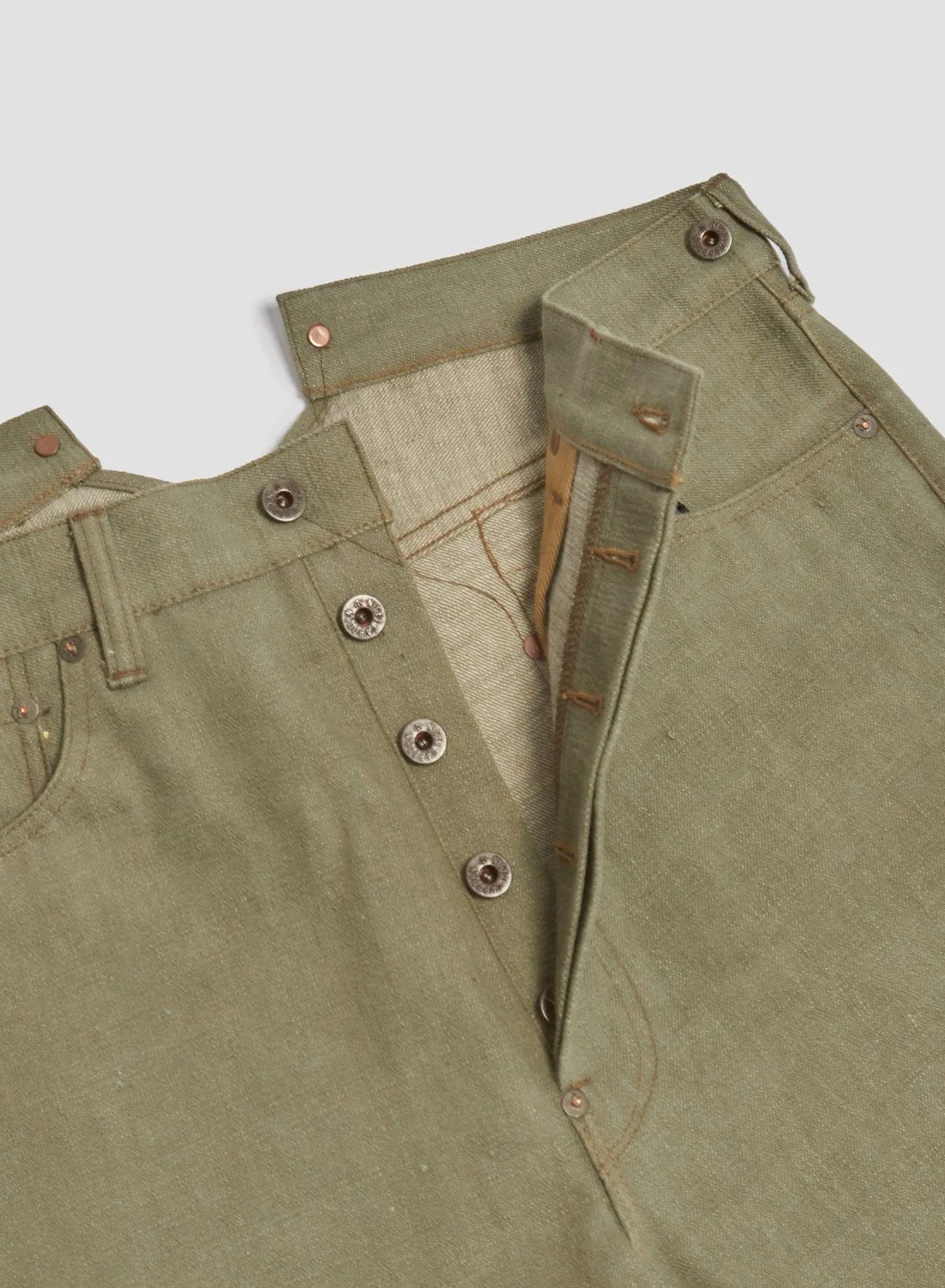 Railman Denim Pant in Green