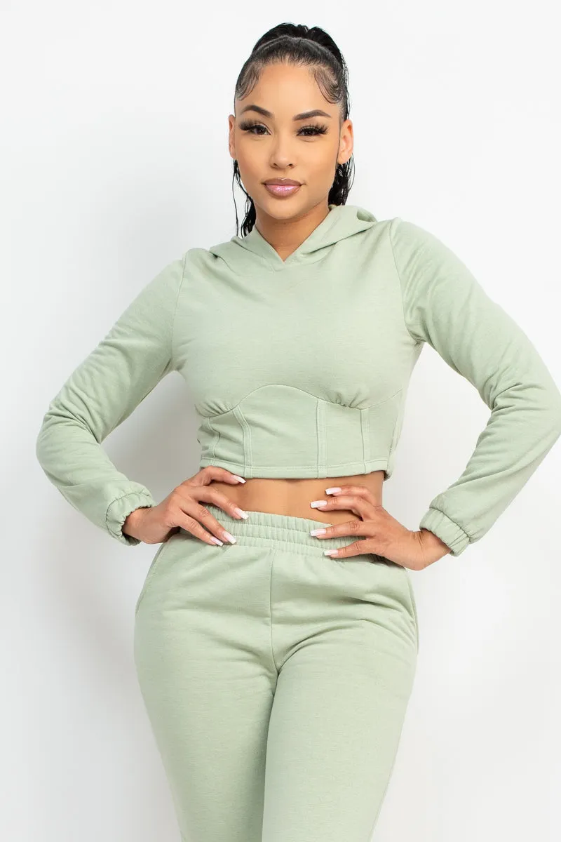 Relax Some Cropped Hoodie Set - 4 colors - Ships from The US