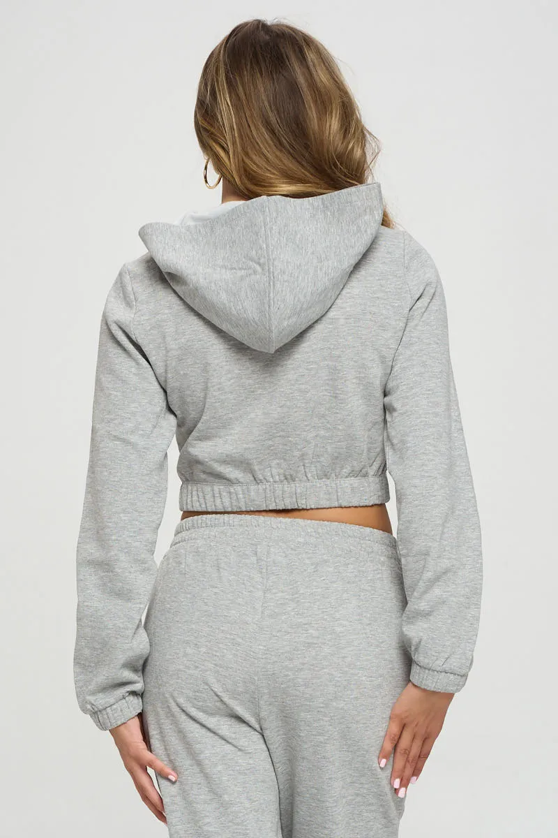 Relax Some Cropped Hoodie Set - 4 colors - Ships from The US