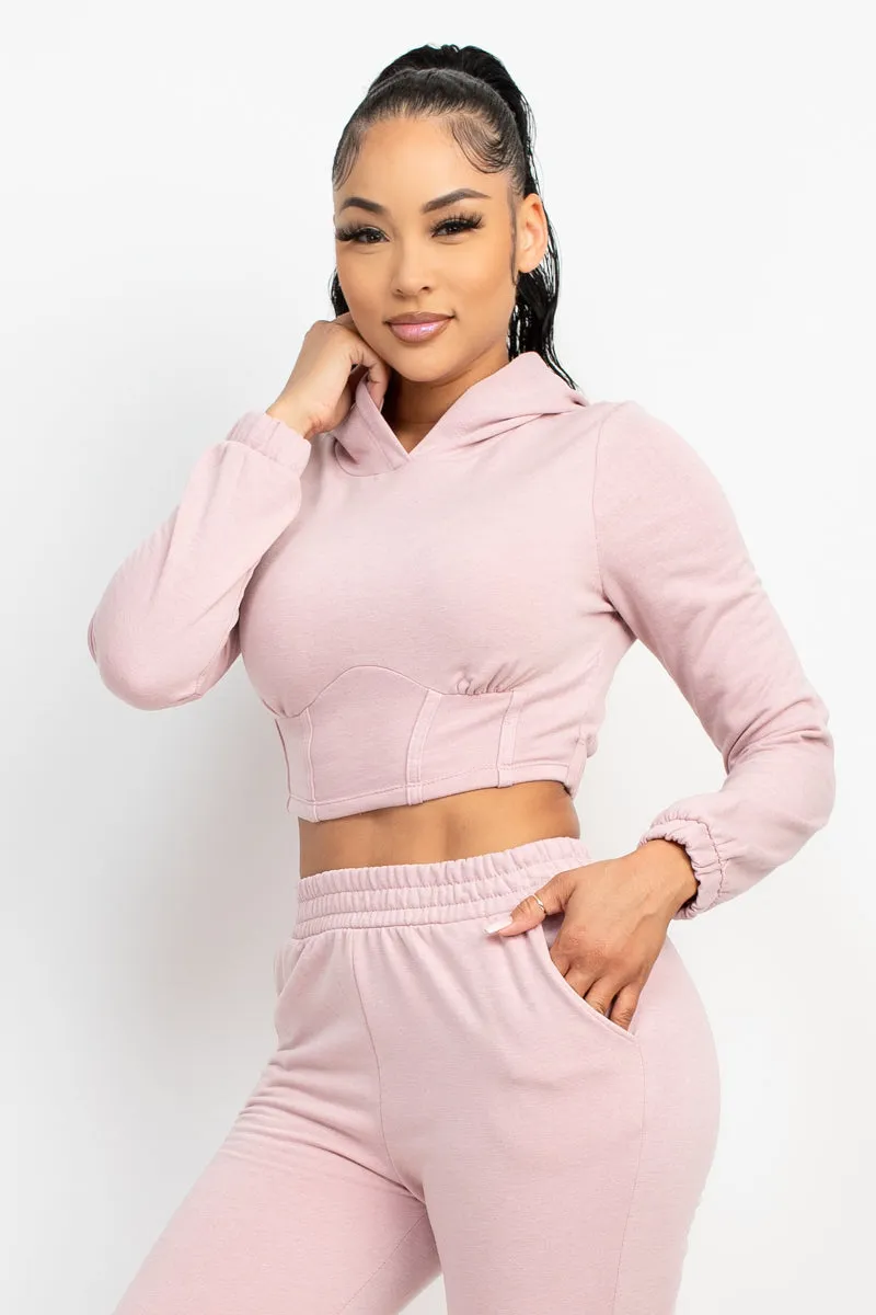 Relax Some Cropped Hoodie Set - 4 colors - Ships from The US