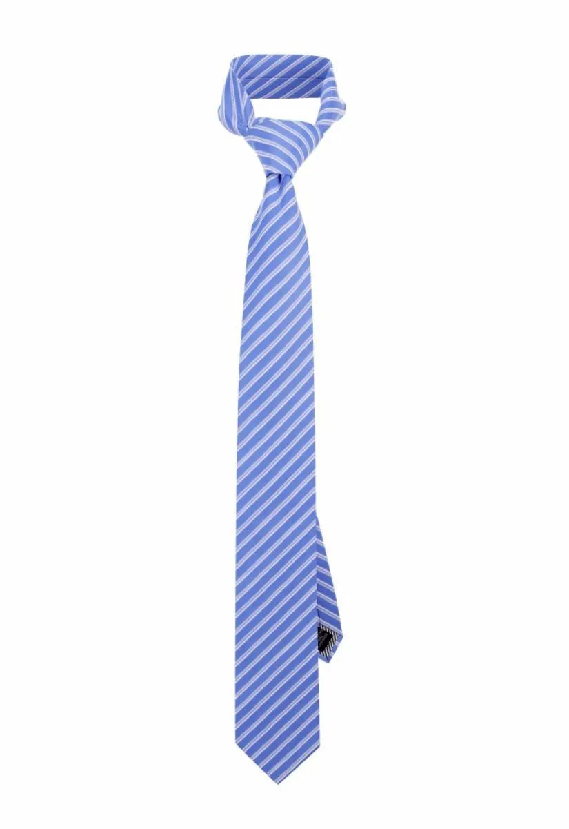 Sky Blue Striped Traditional Tie