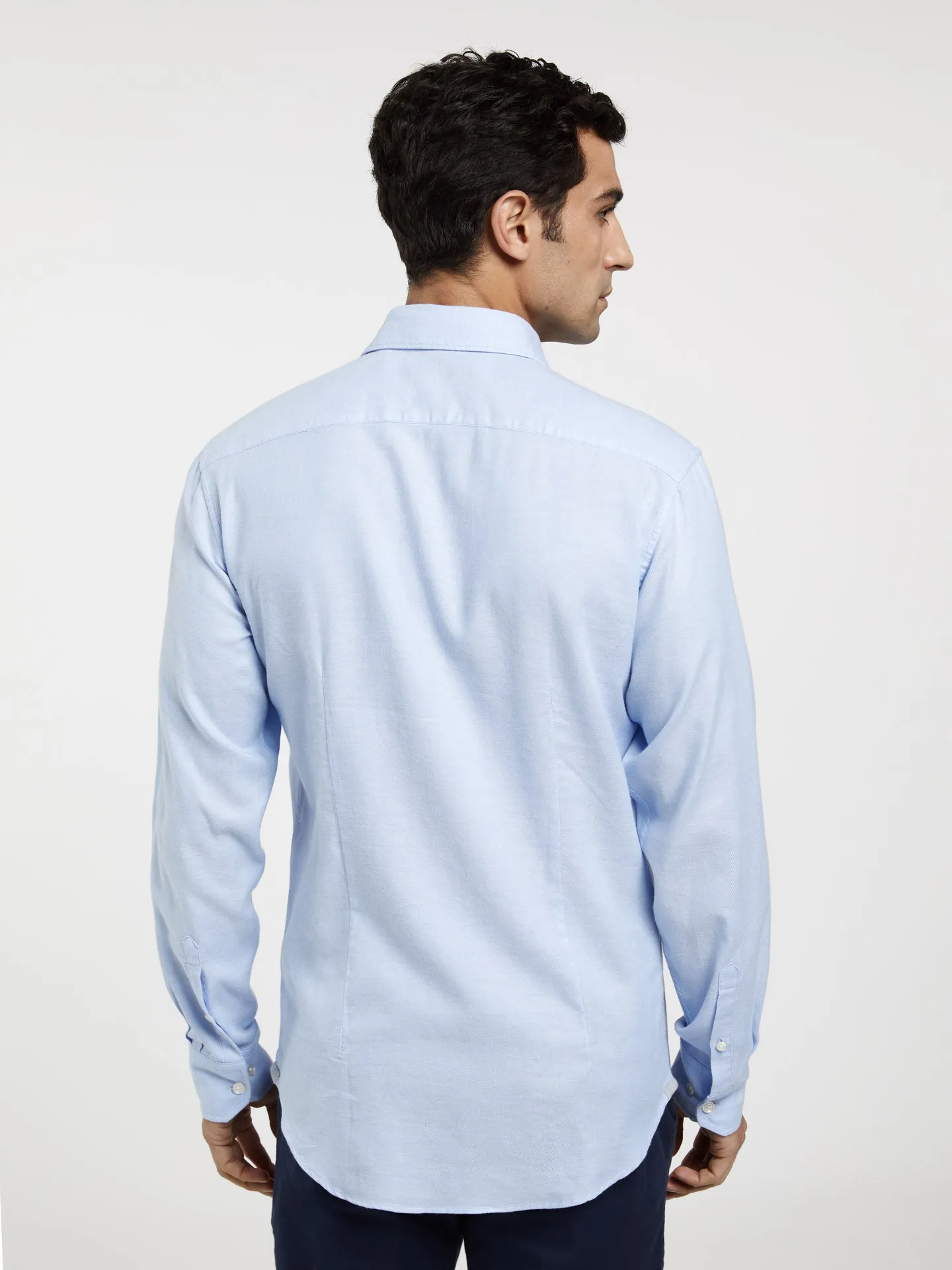 Slim fit plain soft cotton shirt