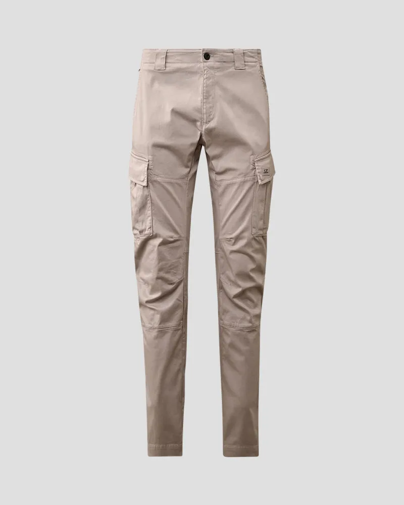 Stretch Sateen Ergonomic Logo Cargo Pants - DRIZZLE GREY