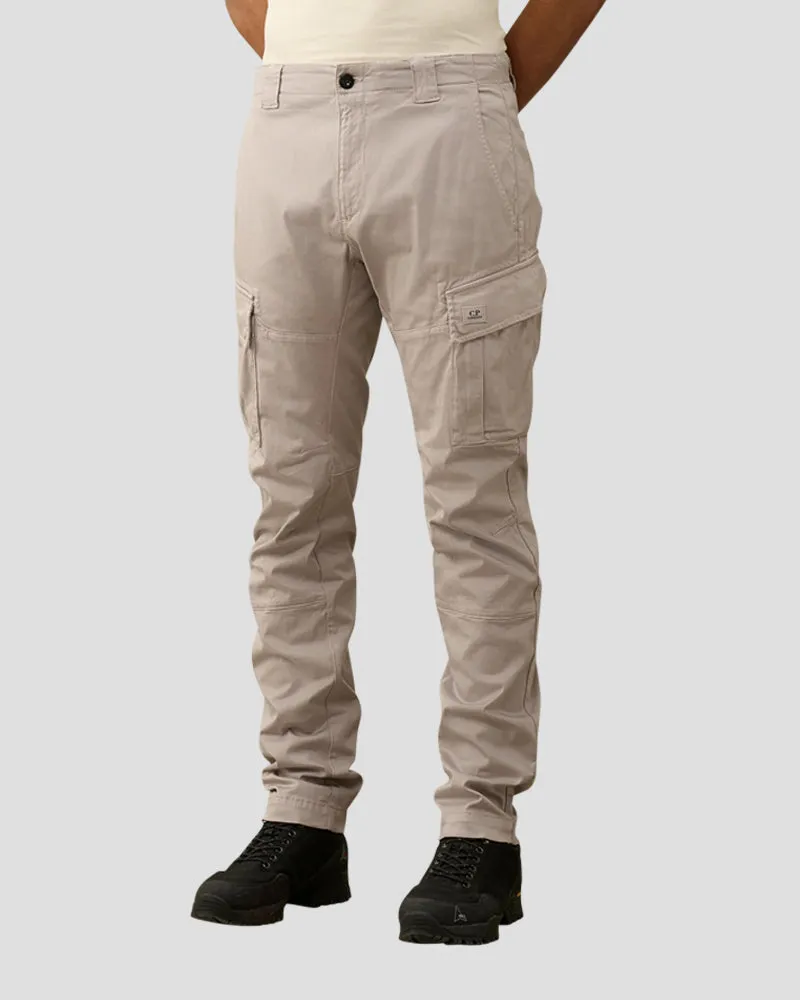 Stretch Sateen Ergonomic Logo Cargo Pants - DRIZZLE GREY