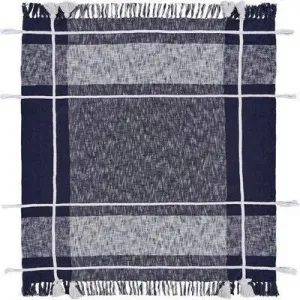 Sundry 80167NNV Natural Navy Throw Blanket