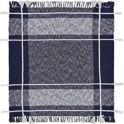 Sundry 80167NNV Natural Navy Throw Blanket