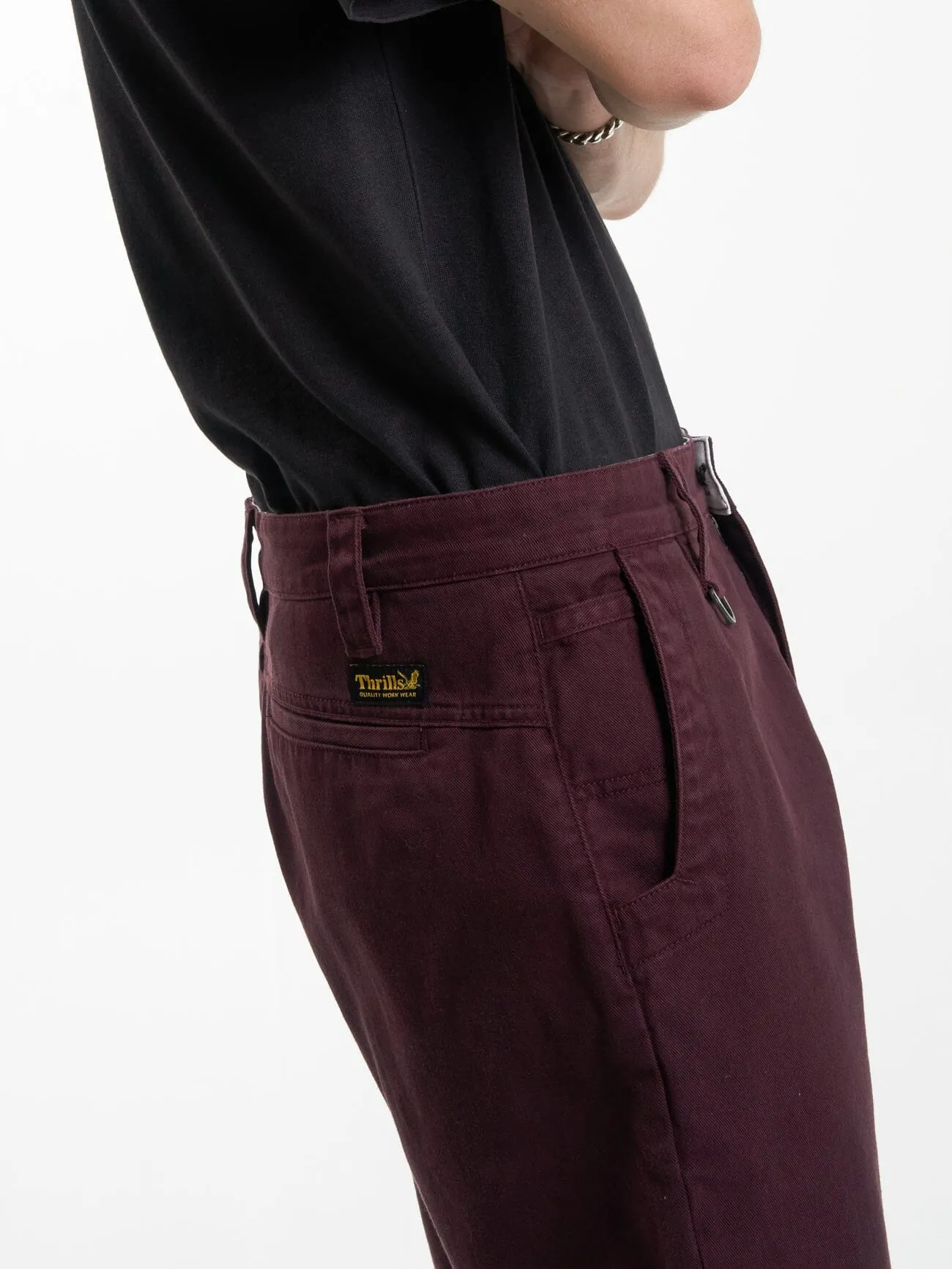 Thrills Union Work Chino - Wine