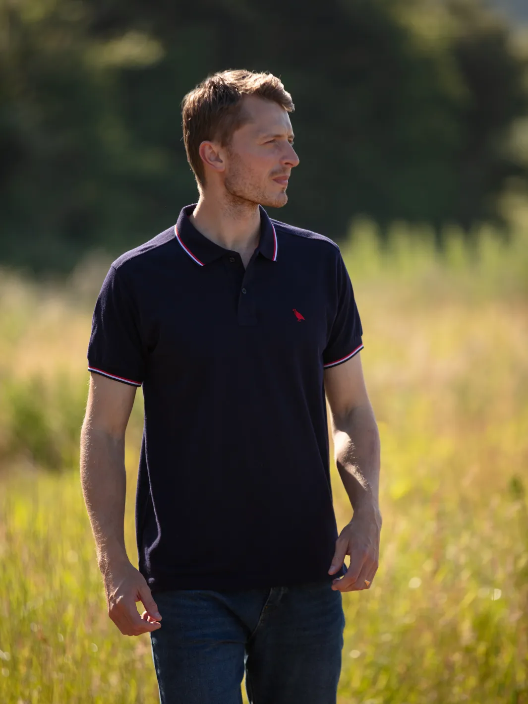 Tipped Polo Shirt - Navy