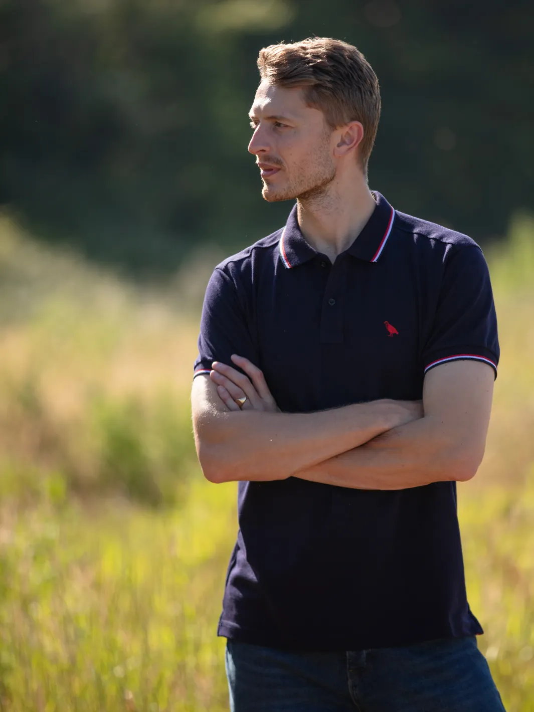 Tipped Polo Shirt - Navy