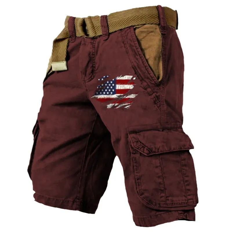 USA COTTON SHORTS SPORTS LOOSE AND DURABLE CASUAL PANTS CARGO PANTS