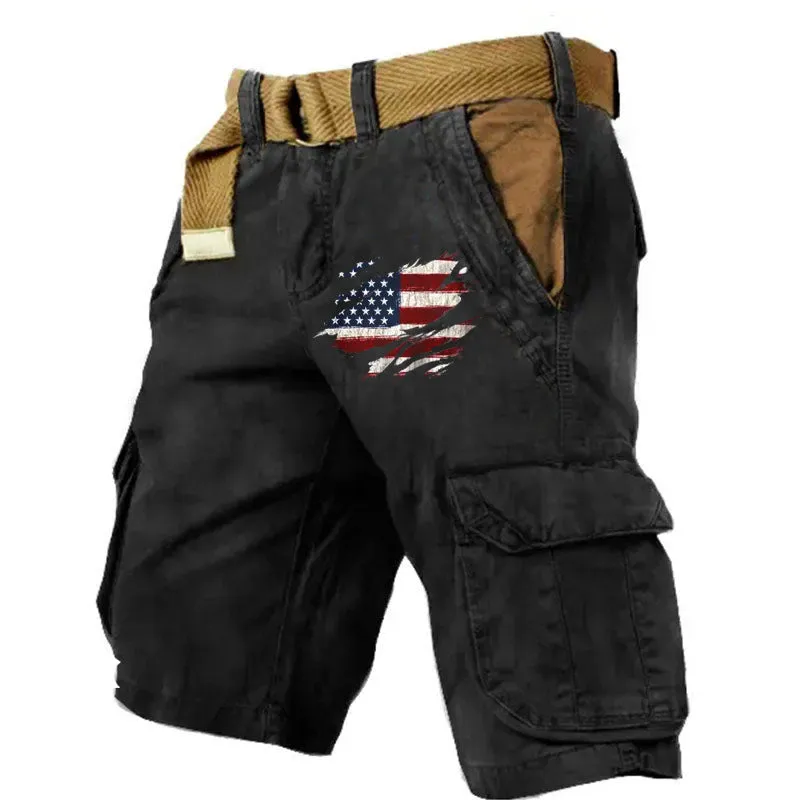 USA COTTON SHORTS SPORTS LOOSE AND DURABLE CASUAL PANTS CARGO PANTS