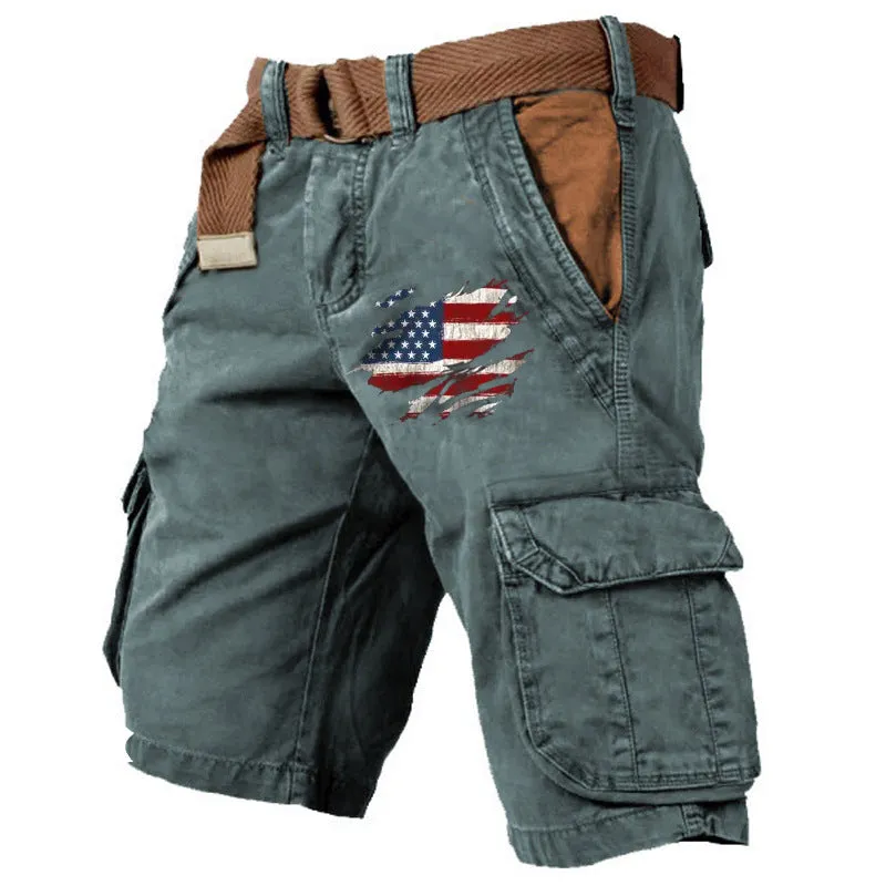 USA COTTON SHORTS SPORTS LOOSE AND DURABLE CASUAL PANTS CARGO PANTS